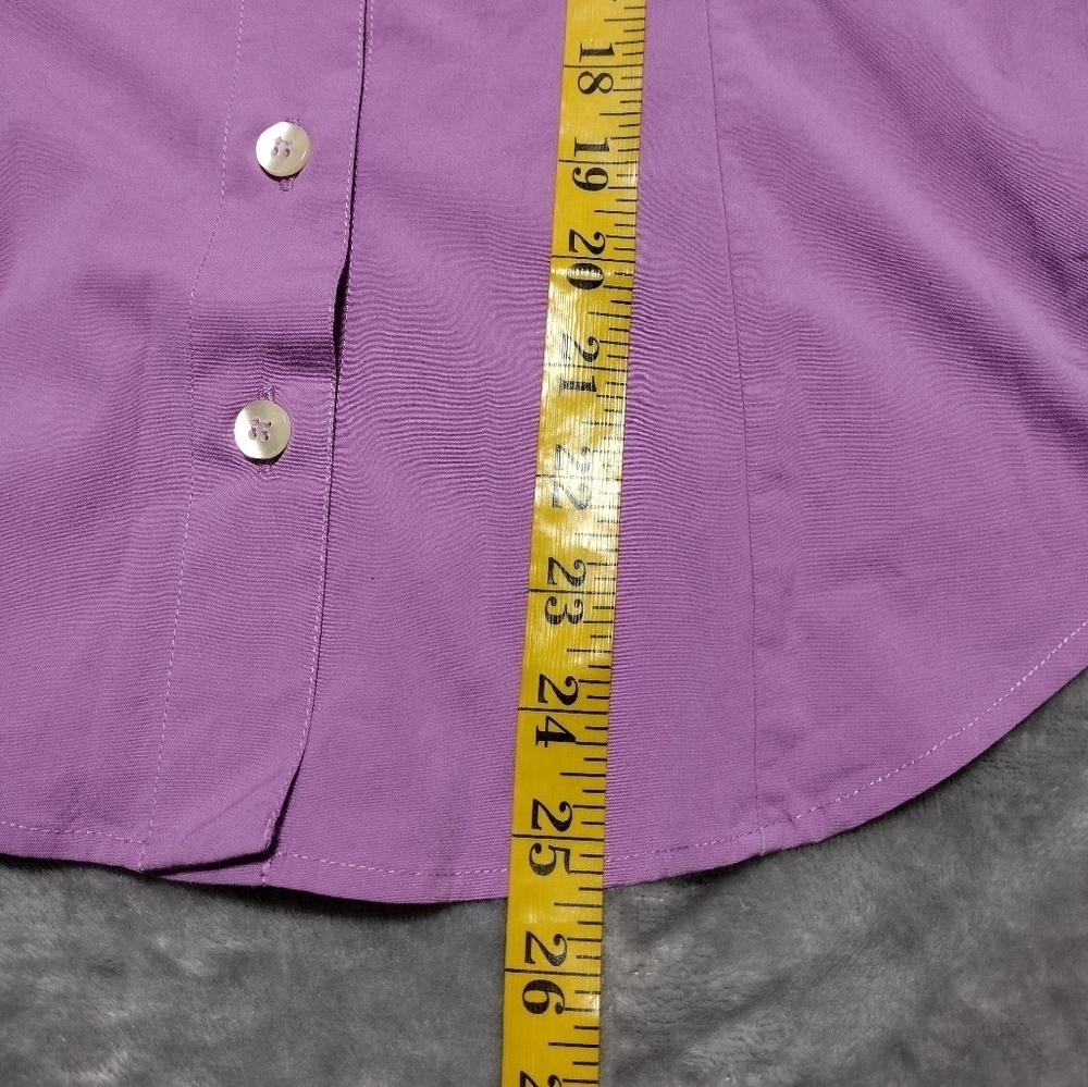 ICEBERG JEANS Women's Button Down Shirt Size 42 Purple Check Measurements - Picture 10 of 10